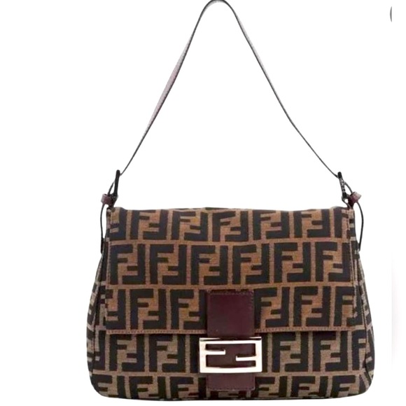 AUTHENTIC VINTAGE FENDI ZUCCA MAMA BAGUETTE - Picture 3 of 14